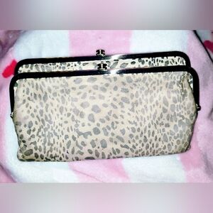 Hobo Cheetah Print Clutch Wallet